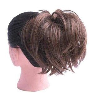 JuvaBun Straight Bun - Light Brown Color